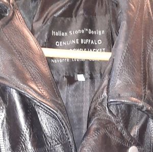 Leather Patchwork Motorcycle Jacket